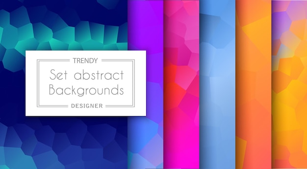 A set of trending patterns of purple ultraviolet
