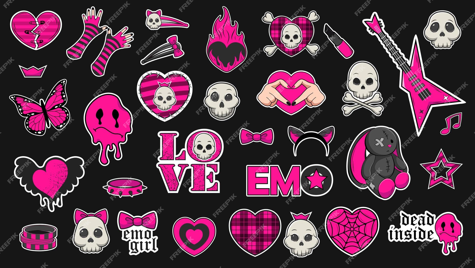 I love EMO Girls - Emo - Sticker