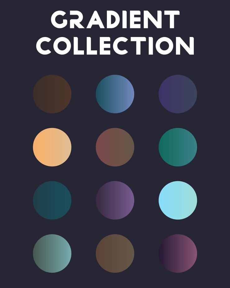 Vector set of trendy gradients. beautiful colors. vector