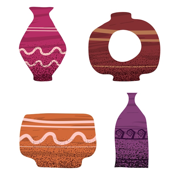 set trendy vazen abstract eigentijdse vorm texturen minimalisme modern element design