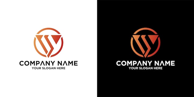 Un set di triangolo monogramma logo premium vector