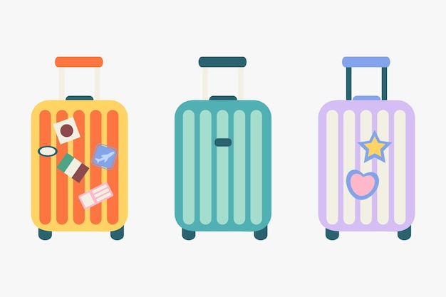 トロリースーツケースセット 旅行用手描き旅行袋
