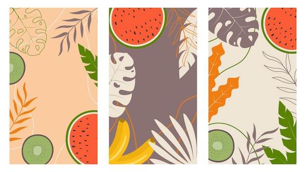 Set of tropical background