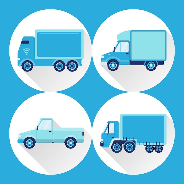 Set of truck icons