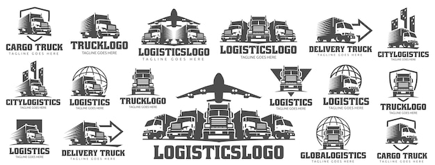 Set of truck logo