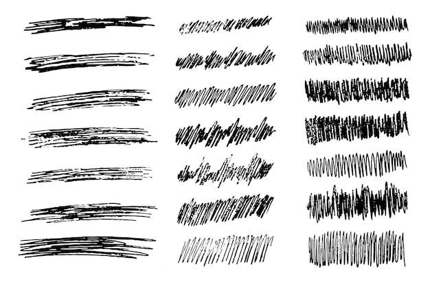 Vector set of twenty one sketch scribble smear rectangles. hand drawn pencil scribble. vector illustration.