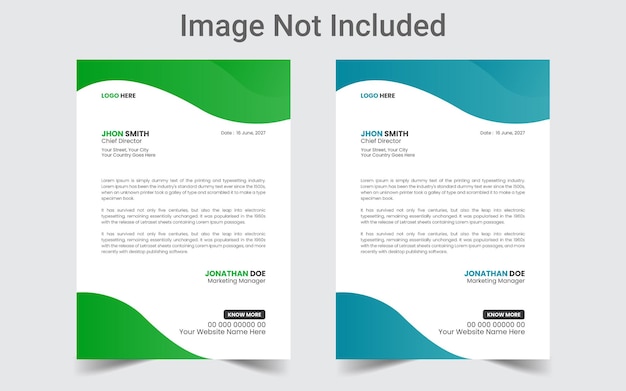 A set of two business cards for a company called image not included.