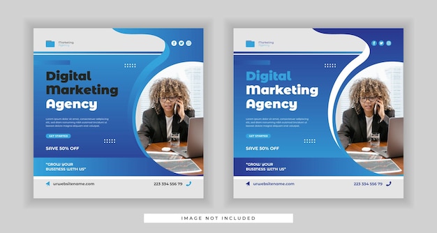 A set of two flyers for digital marketing agency.