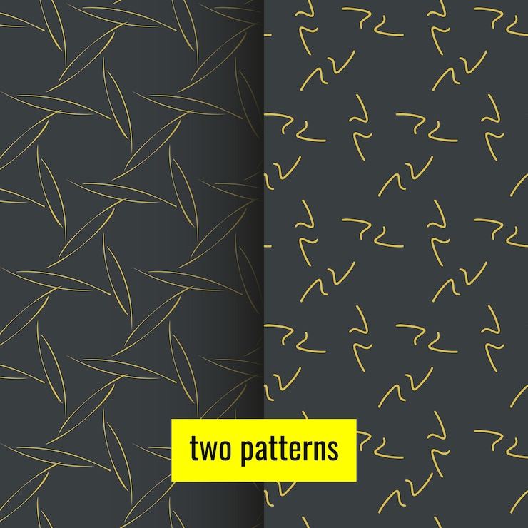 Vector set of two geometric patterns