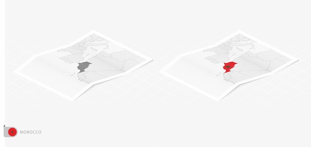 シャドウとモロッコの 2 つの現実的なマップのセット