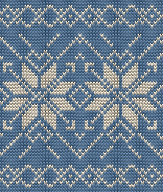 Set of two winter sweater pattern. Christmas Seamless Knitting background. And also includes