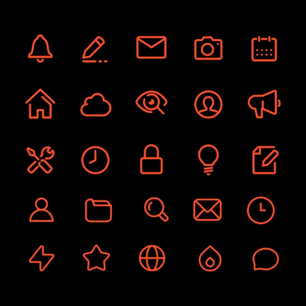 set of UI icons user interface vector icons