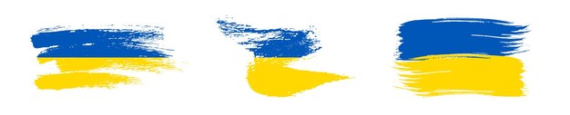 Набор украинских национальных флагов