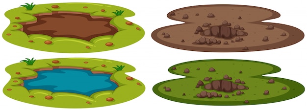 A set of underground hole