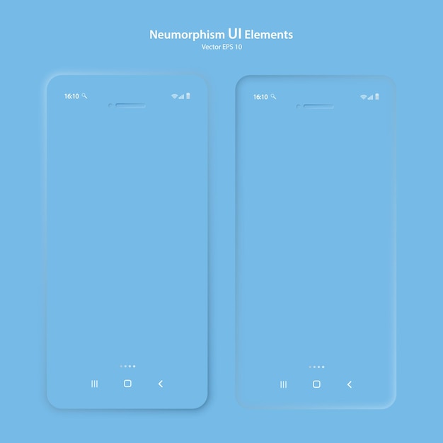 A set of user interface elements for a mobile application in blue