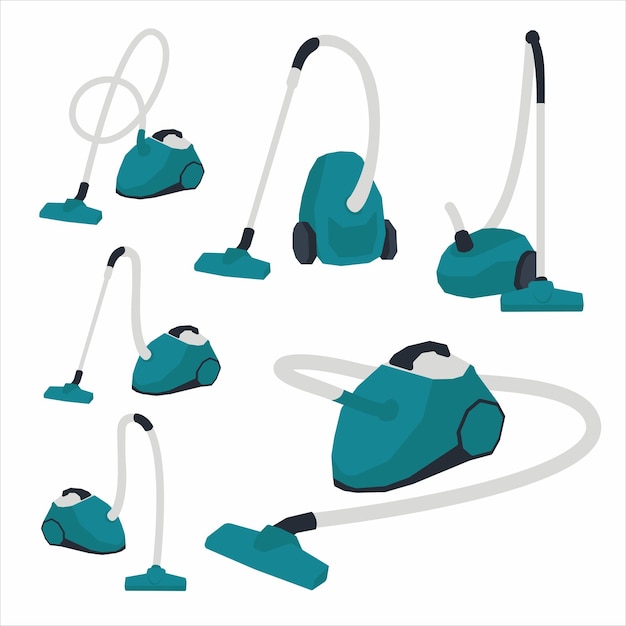 Vector set of vacuum cleaner collection