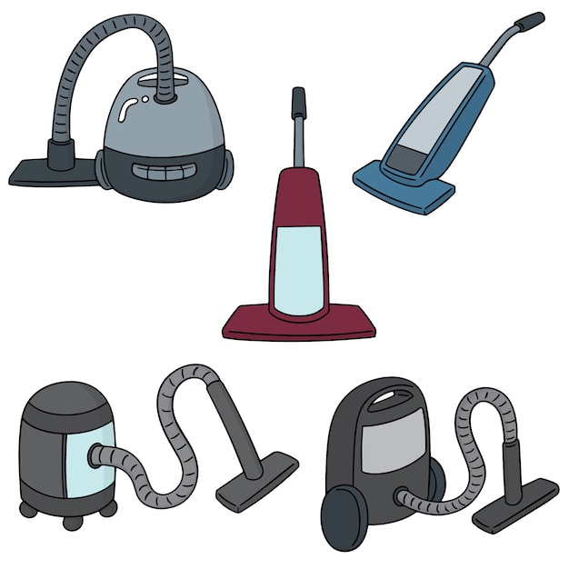 Vector set of vacuum cleaner