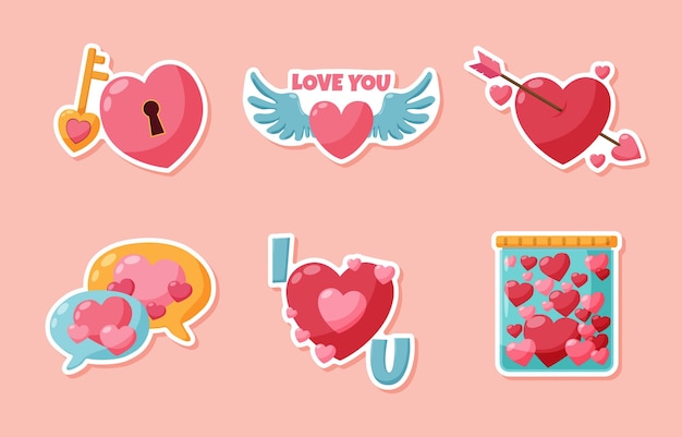 Set Valentijn Sticker