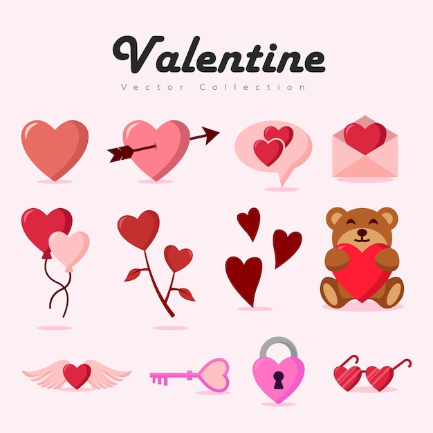 Set of Valentine's day Illustration