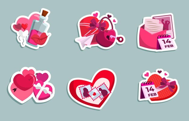 Set of Valentine Sticker