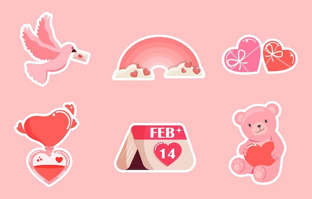 Set of Valentine Sticker