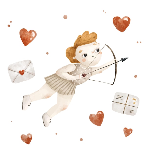 Set for valentines day 14 fabruary illustration love clipart