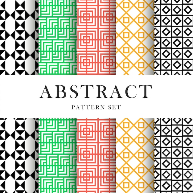 Set van abstract patroonontwerp