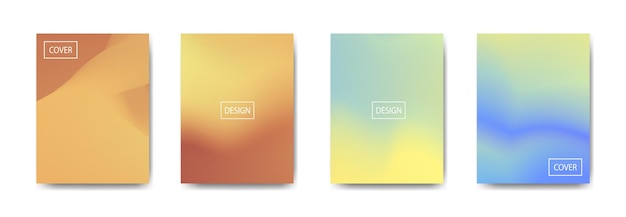 set van abstracte achtergrond met een mooie gradatie kleur kleurrijke achtergrond voor poster flyer banner achtergrondverticaal bannerkoele vloeibare achtergrond vector illustratie