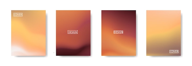 Set van abstracte achtergrond met mooie gradatie kleur kleurrijke achtergrond voor poster flyer banner backdropvertical bannercool fluid background vector illustration