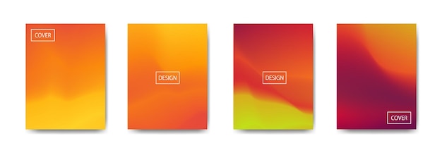 set van abstracte achtergrond met mooie gradatie kleur kleurrijke achtergrond voor poster