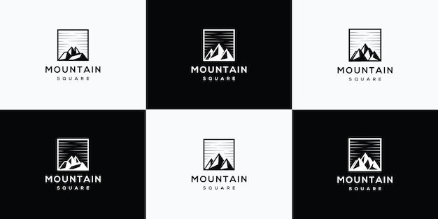 Vector set van abstracte berg logo sjabloon