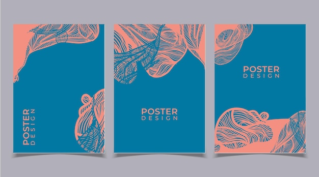 Set van abstracte creatieve universele artistieke sjablonen Goed voor poster kaart uitnodiging flyer cover banner plakkaat brochure en ander grafisch ontwerp