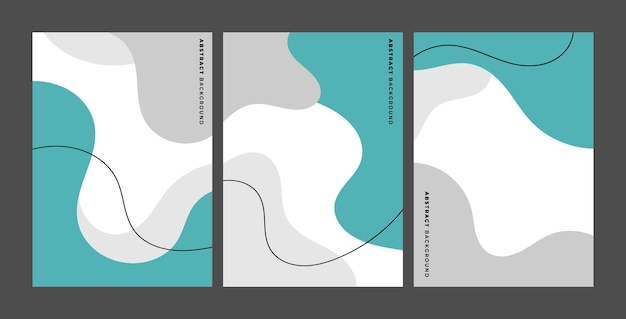 Vector set van abstracte egale kleur pastel omslagpagina's achtergrondontwerp