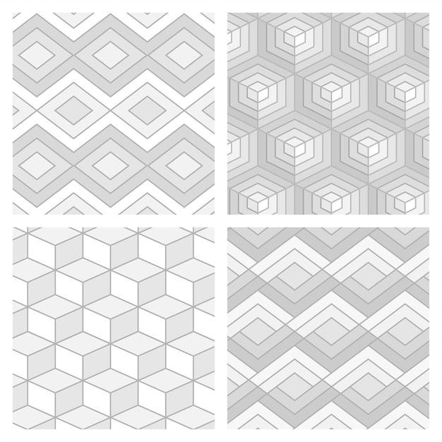 Set van abstracte geometrische bewegings naadloze patroon