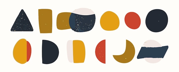 Set van abstracte organische vorm hand getrokken doodle kunst vector blob
