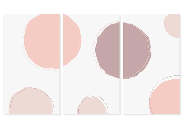 Vector set van abstracte pastel muur decor achtergrondontwerp