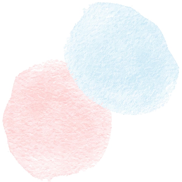 Set van abstracte roze en blauwe aquarel water splash op een witte achtergrond