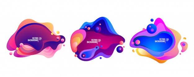 Set van abstracte vloeiende moderne grafische elementen