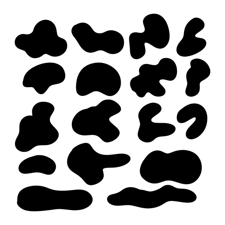 Vector set van abstracte vloeistof geïsoleerd op witte achtergrond