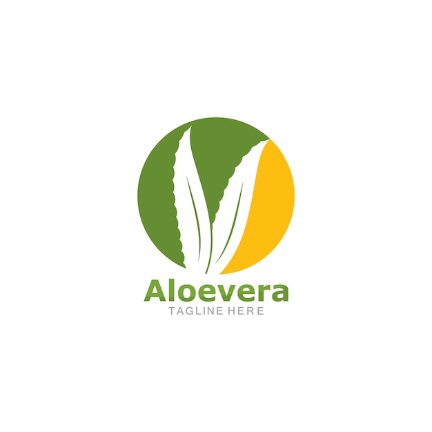 Set van aloevera logo sjabloon vector icon