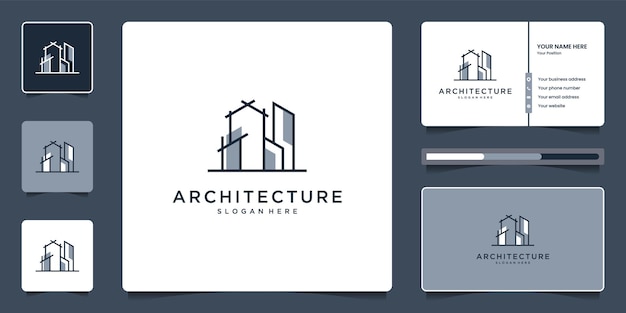 Set van architectuur logo-ontwerp