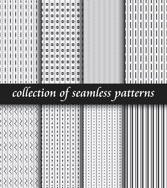 Vector set van art deco naadloze patronen. stijlvolle moderne texturen