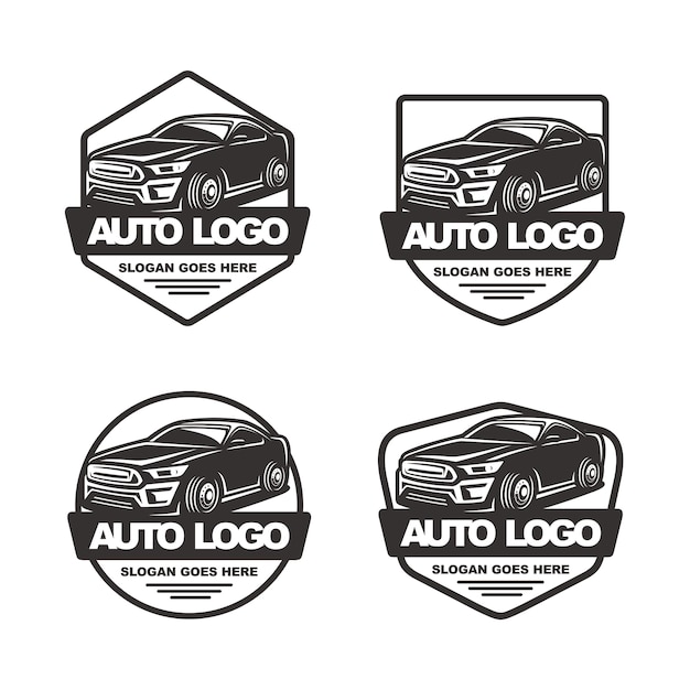 Set van auto, automotive logo sjabloon