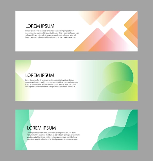 Set van banners