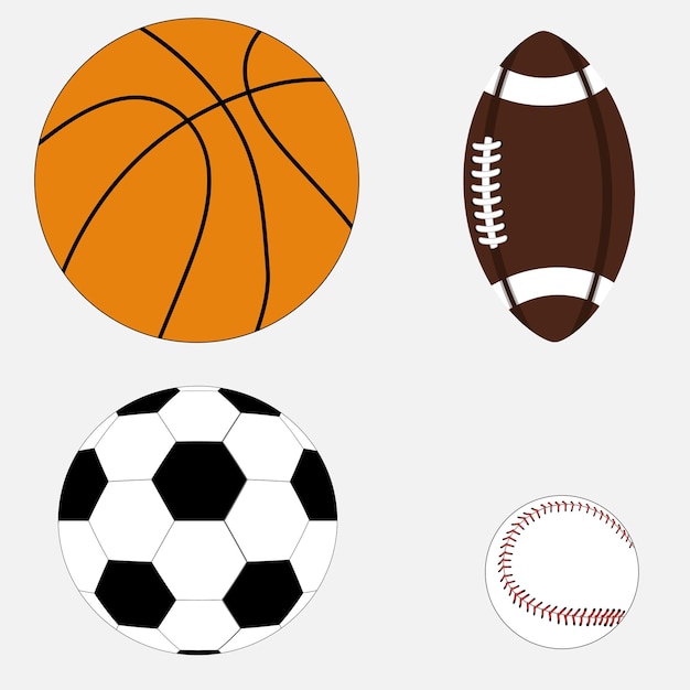 Set van basketbal voetbal voetbal honkbal vector