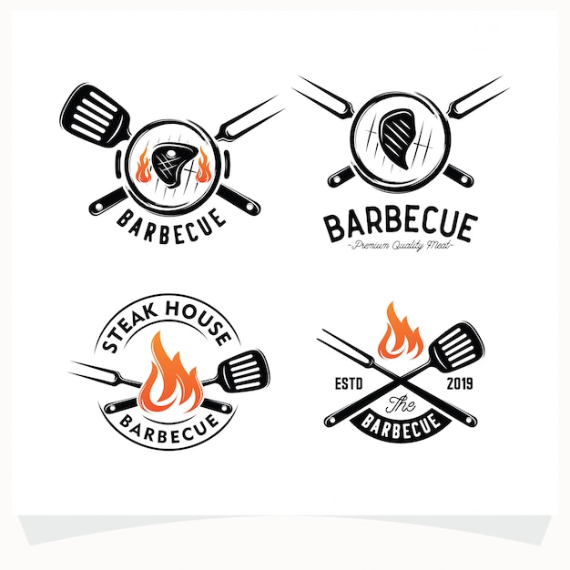 Set van BBQ Steak Grill House-logo