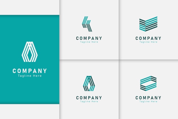 Set van bedrijf logo ontwerp ideeën vector