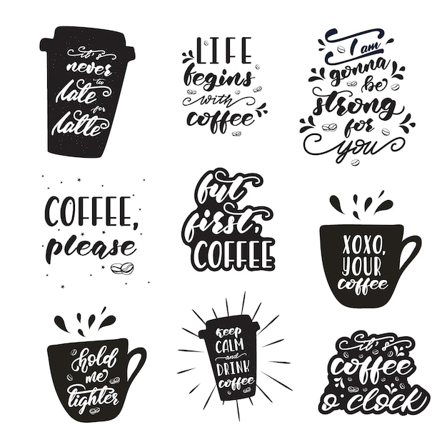 Set van belettering ontwerpen