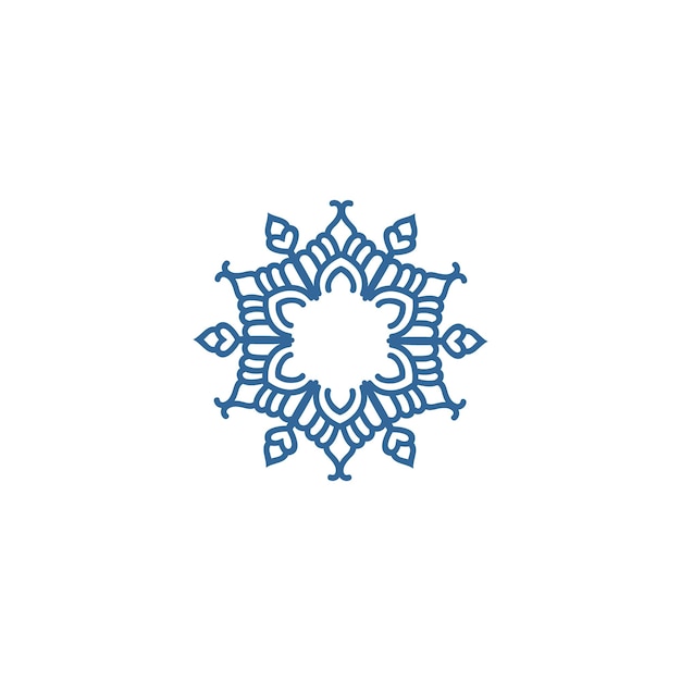 set van blauwe mandala elementen arabisch