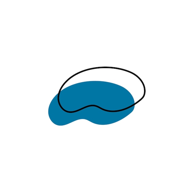 set van blob elementen met de hand getekende vector hand